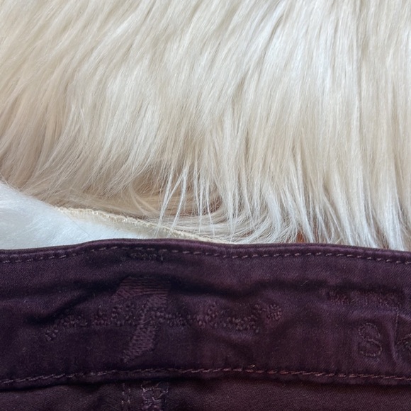 7 For All Mankind Skinny Jean in Dark Burgundy - Picture 4 of 7